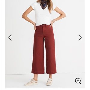Madewell Emmett Wide Leg Crop Pant - size 34